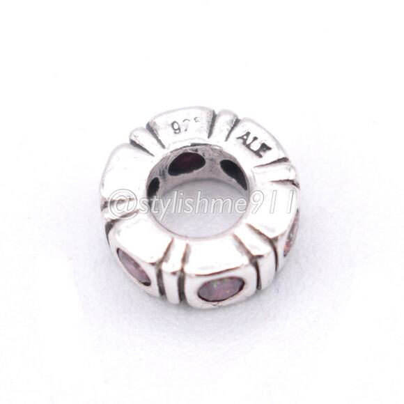 Authentic PANDORA Trinity Pink CZ Spacer - 790368PCZ - Picture 9 of 11